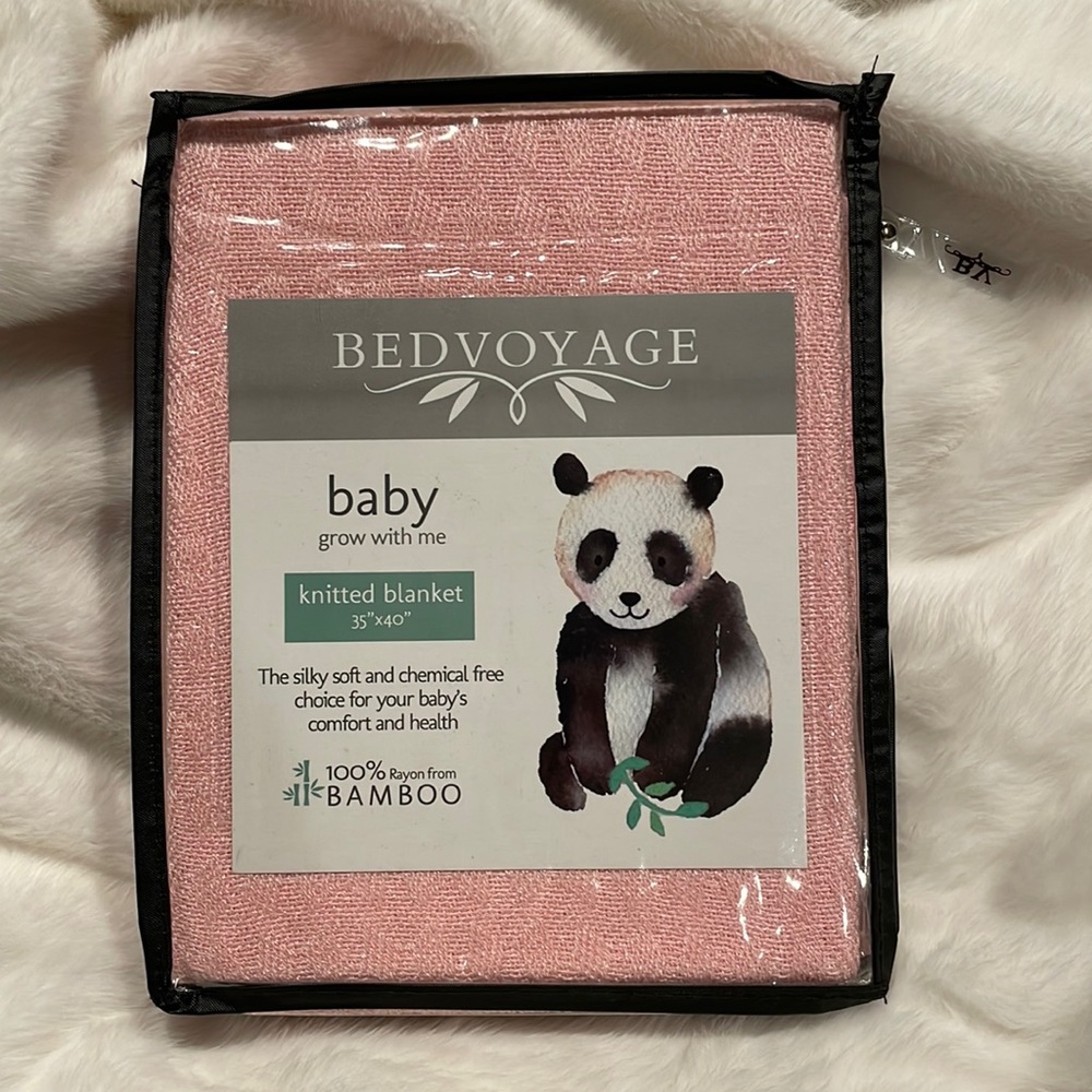 BedVoyage Baby Grow With Me Knitted Blanket 35”x40”